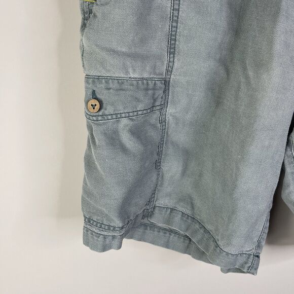Tommy Bahama Relax Linen Blend Cargo Shorts Mens XXL Stretch Drawstring Green - Picture 2 of 8